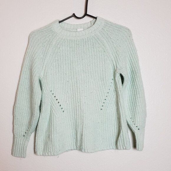 Gap cable Knit Mint cotton blend sweater XS - Picture 1 of 5